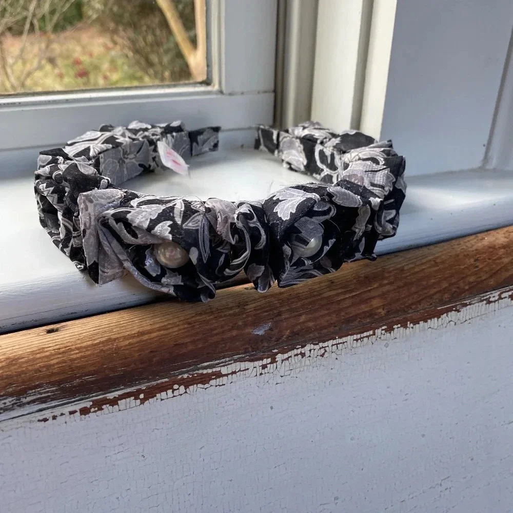 NWT Anthropologie Ruffle Embellished Headband